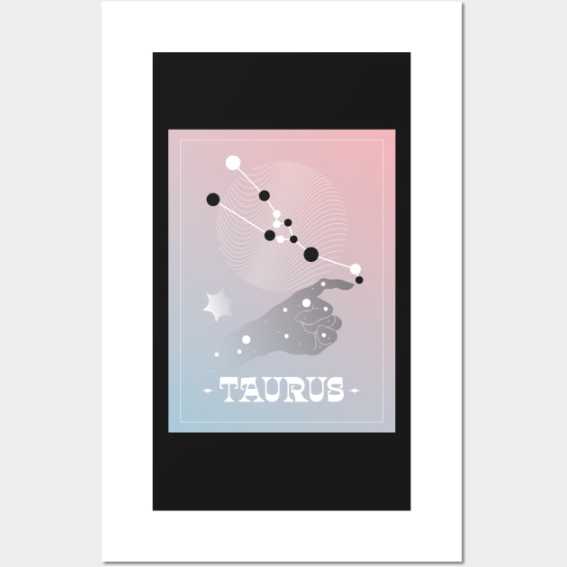 Taurus Zodiac Art Wall Art by mardavemardave